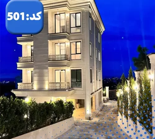 نمایی از آپارتمان تازه ساخت با نمای سنگ سفید آپارتمان در کتالم 89573489