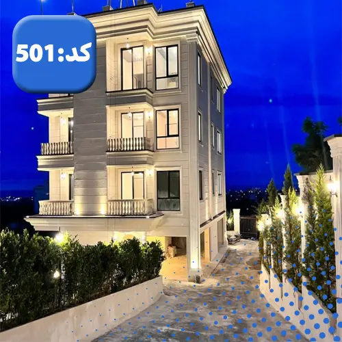 نمایی از آپارتمان تازه ساخت با نمای سنگ سفید آپارتمان در کتالم 89573489