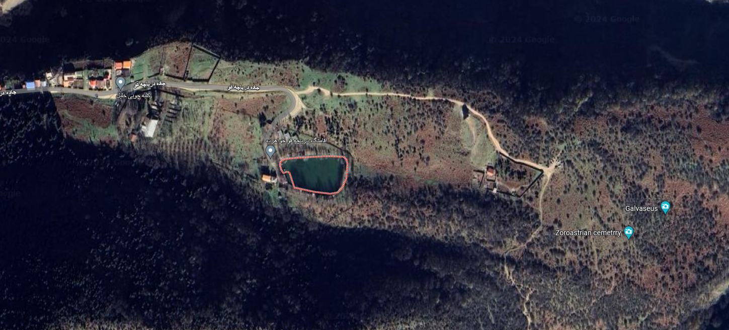 نقشه گوگل مپ دریاچه قو در رامسر 4135874387